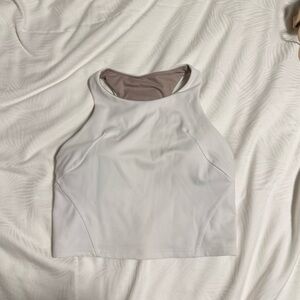 Lululemon Athletica White Crop Top